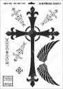Schablone-Stencil A3 360-0752 Schnörkel Kreuz
